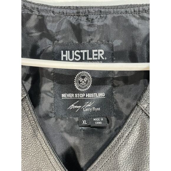 Hustler Born To Ride Leather Jacket Larry Flint - Picture 3 of 5